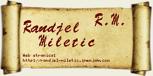 Ranđel Miletić vizit kartica